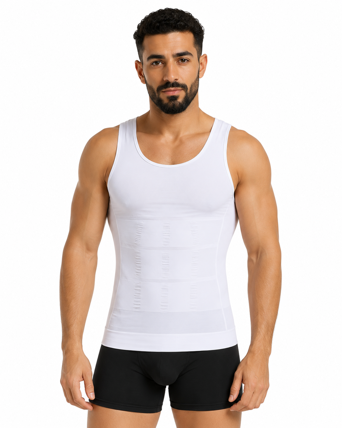 Gilet compressif homme ZenFit — silhouette sculptée, vue latérale